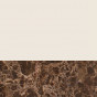 Painted Metal - Ivory, with lower ring in Emperador marble