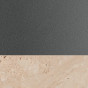 Painted Metal - Anthracite with lower ring in matt Travertino marble