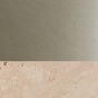 Painted Metal - Brushed Platinum with lower ring in matt Travertino marble - +€315.30