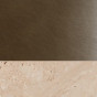 Painted Metal - Brushed Bronze with lower ring in matt Travertino marble - +€315.30