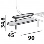 comodino con doppio piano cm 90 p.45 h.34,6 (fissaggio su letto) - +€250.12