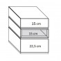 2 Schubladen und ein offenes Fach - +6,93 €