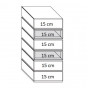 4 tiroirs et 2 compartiment ouvert