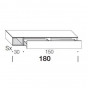 tiroir cm 150 et espace de rangement ouvert cm 30 - +86,50 €