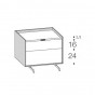mit 2 schubladen H. 46,2 cm - +37,62 €