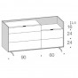 mit 5 Schubladen und offenem Fach - +214,83 €