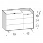 n.6 drawers with open compartment - +€208.47