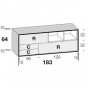 n.2 drop down doors, n.2 drawers and 2 open compartments - cm h.68,5 - +€338.01