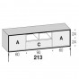 n.2 hinged doors, n.1 drawers and 2 open compartments - cm h.52,5 - +€184.14