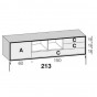 n.1 hinged door, n.3 drawers and 2 open compartments - cm h.52,5  - +€267.17