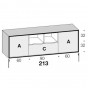 n.2 hinged doors, n.1 drawer and 2 open compartments - cm h.68,5 - +€360.27