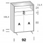 n.2 doors, n.1 drawer cm h.16 and open compartment cm h.24 - +€41.58