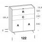 n.2 ante, n.1 cassetto cm h.24 e n.1 anta ribalta - +€299.55