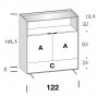 n.2 ante, n.1 cassetto cm h.24 e vano a giorno cm h.32 - +€25.30