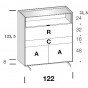 n.2 ante, n.1 cassetto cm h.16, n.1 anta a ribalta cm h.32 e vano a giorno cm h.24 - +€ 314,94