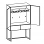 Cabinet-bar: cm 90 d.46 h.145 - +€363.22