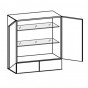 Highboard:cm 90 T.46 H.100