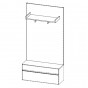 A: with drawers, backrest and rails for clothes
