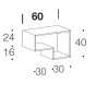 élément A - à deux compartiments cm h. 40