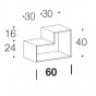 Element B - mit zwei Fächern cm H 40