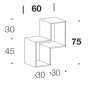 elemento C - a due vani cm h. 75 - +€ 64,26