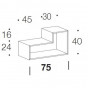 Element D - mit zwei Fächern cm H 40