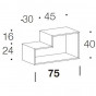 Element E - mit zwei Fächern cm H 40