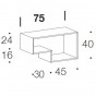 élément F - à deux compartiments cm h. 40