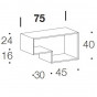 Element F - mit zwei Fächern cm H 40