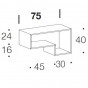 élément G - à deux compartiments cm h. 40