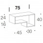 Element G - zwei Fächer cm H 40