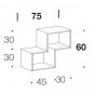 H-Element - mit zwei Fächern cm H 60 - +47,56 €