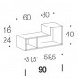 Element I - mit zwei Fächern cm H 40