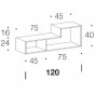 P-Element - mit zwei Fächern cm H 40