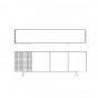 credenza a 4 ante: cm 243 h.82 p.48 - +€ 1.134,00