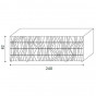 C) L.240 x P.50,5 x H.82 avec 2 portes battantes + 2 grands tiroirs centraux - +1 005,92 €