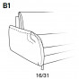 adjustable B1 armrest - cm 16 / 31