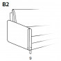 accoudoir B2 fixe 9 cm