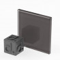 vetro cristallo extrachiaro retrolaccato graphite