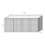 Sideboard 4-türig: cm 260 t.53 h.101 - +4.092,21 €