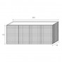 credenza a 4 ante: cm 260 p.53 h.101 - +€ 3.660,48