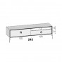 cm 243 h.43 - n.1 drop-down door, n.1 drawer and 2 open compartments