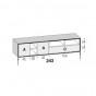 cm 243 h.51 - n.2 hinged doors, n.1 drawer and 4 open compartments - +€265.14