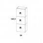 cm 146,5 con n.3 contenitori portascarpe - +390,60 €