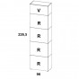 cm 226,5 con n.4 contenitori portascarpe e n.1 contenitore con anta Vasistas - +€1,206.14