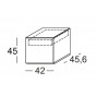 high bedside table with internal drawer: cm 42 d.45,6 h.45