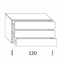 3-drawer dresser: cm 120 h.67,5 - +€231.75