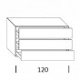 3-drawer dresser: cm 120 h.67,5 - +€226.71