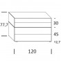 4-Schubladen-Kommode: cm 120 h.77,7 - +664,88 €