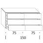 6-drawer dresser: cm 150 h.67,5 - +€461.47